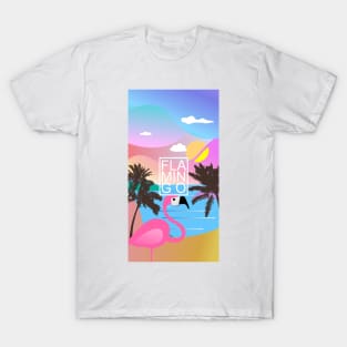 Flamingo Summer night T-Shirt